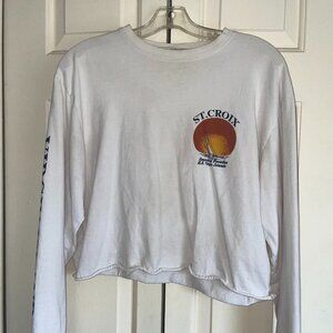 St. Croix Virgin Islands Cropped Long Sleeve